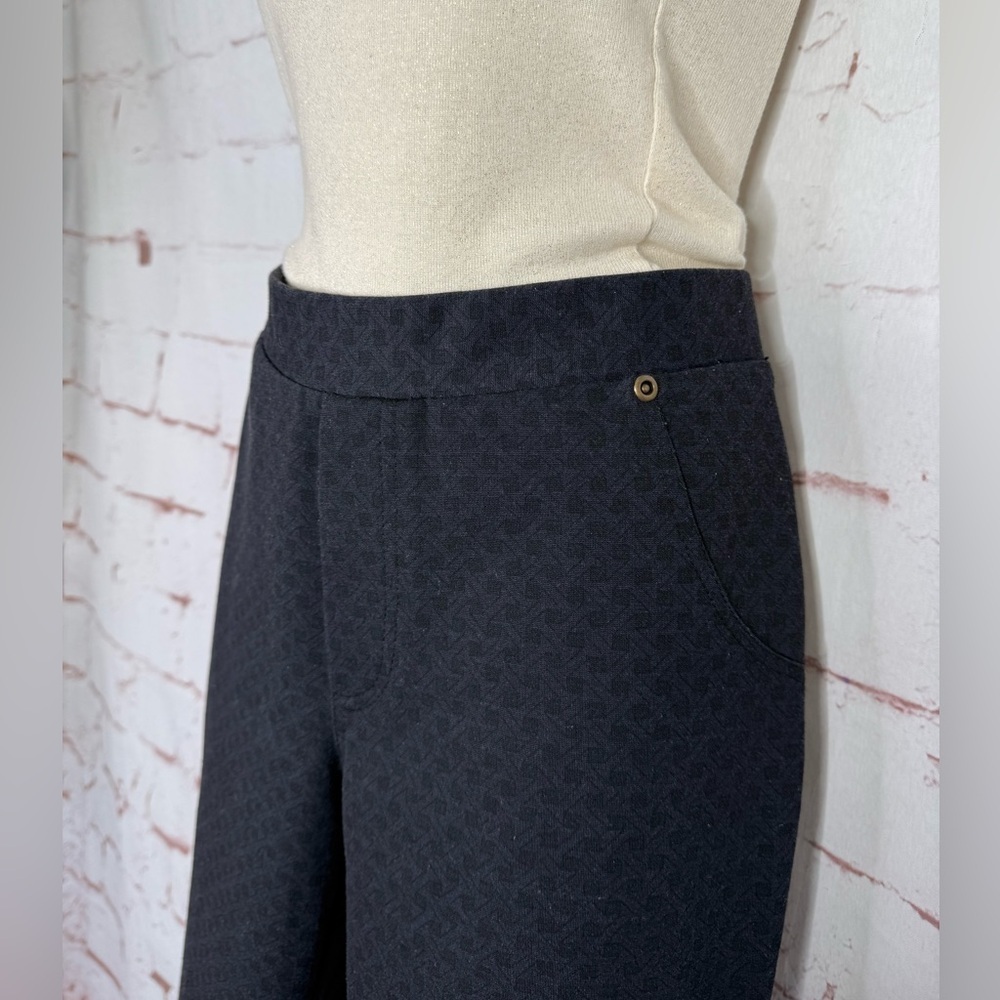 INSIGHT 26.5 Inch Waist Black Jacquard Print Pull On Slim Fit Size 4 Pants - Picture 13 of 13